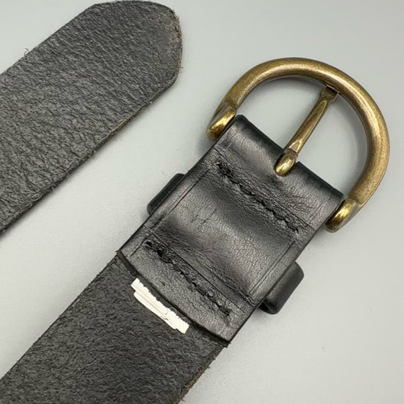 Madewell Belt Women’s XS Black Brass Buckle 26-32” Genuine Italian Leather - Picture 4 of 12